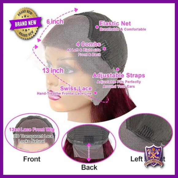 30 Inch Human Hair Wig HD Transparent Lace Straight 180% Density